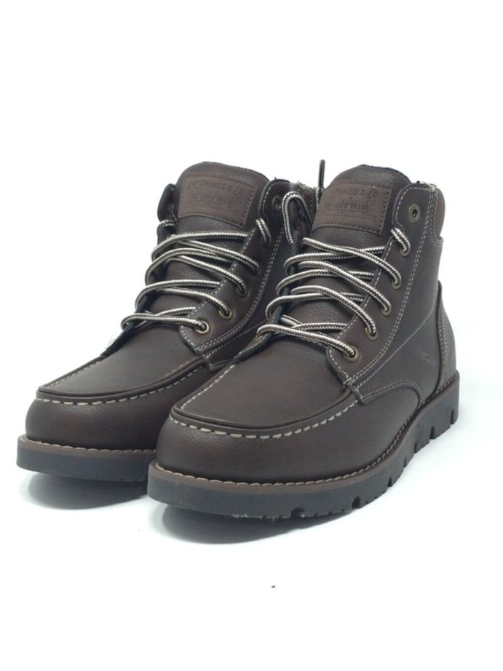 Levi’s Dean Brown Synthetic Leather Moc Toe Boots Size 8M